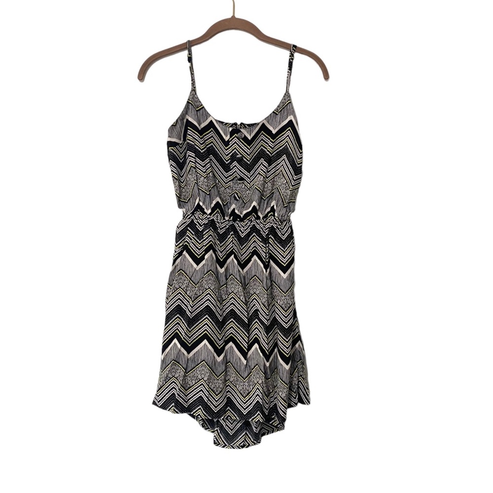 Women’s Chevron Design Cutout Back High Low Hem Dress by Material Girl Medium